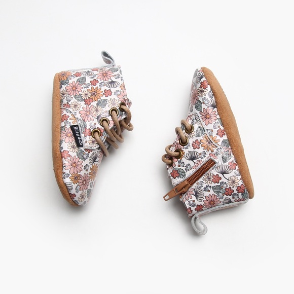 Retro Boho Floral- Boots - soft non slip soles - Picture 2 of 12